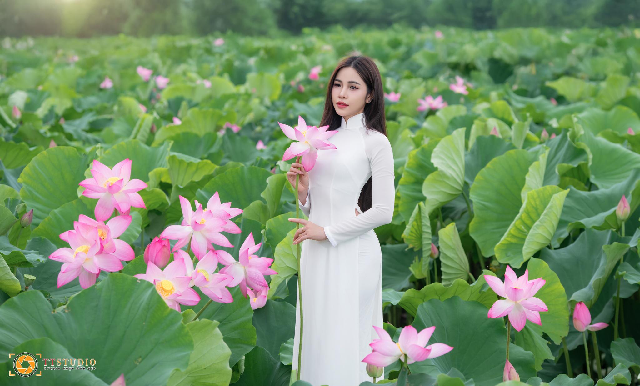 Ảnh sen với áo dài Ảnh sen với áo dài