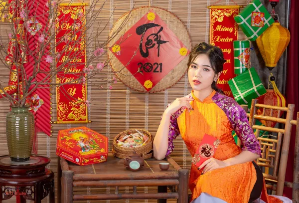 Ảnh áo dài tết