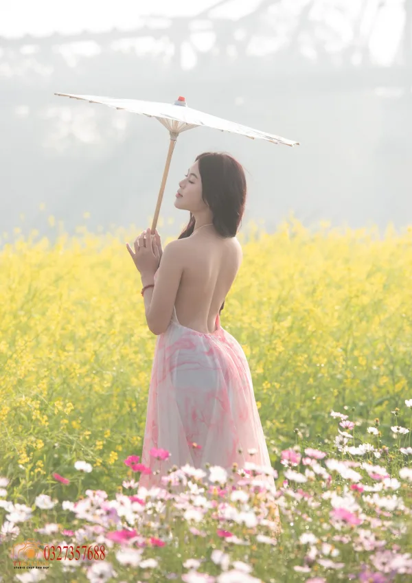Ảnh hoa cải Cầu Long Biên
