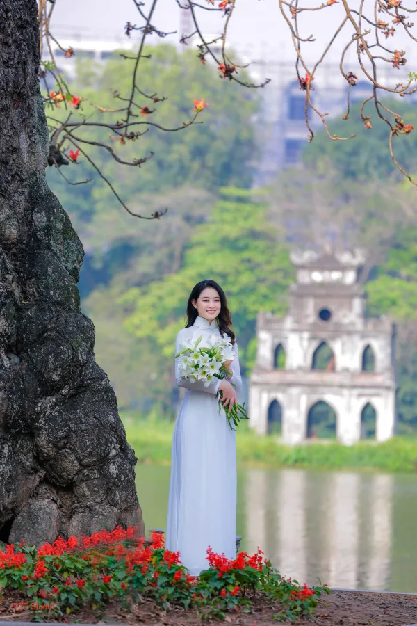 Ảnh Hoa Loa Kèn chụp ở Hồ gươm
