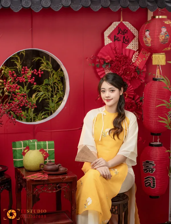 Áo dài chụp ảnh tết