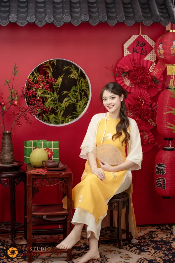 Áo dài chụp ảnh tết