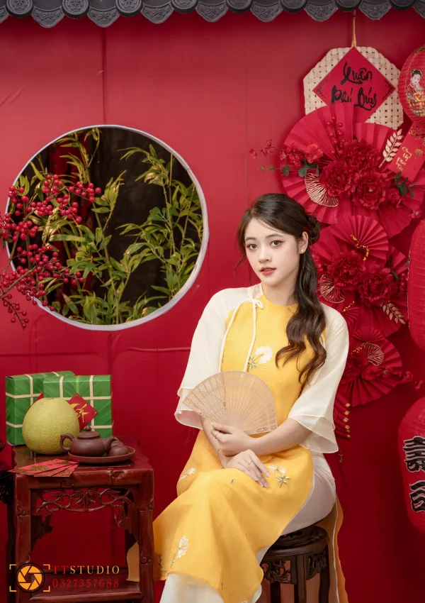 Áo dài chụp ảnh tết