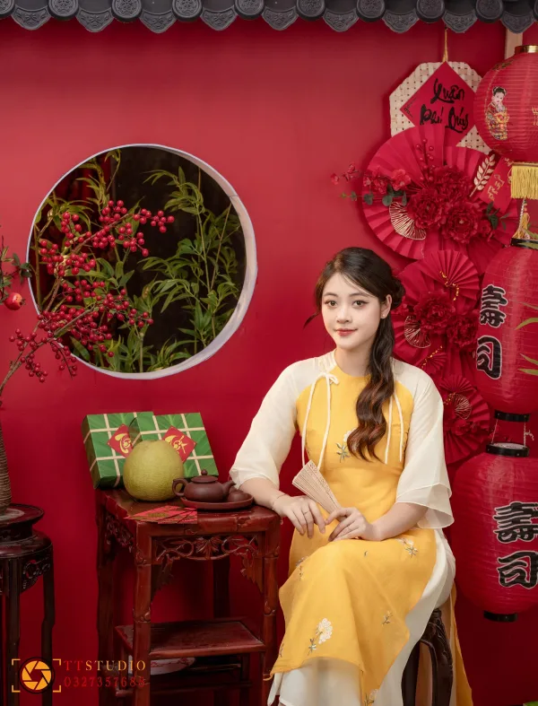 Áo dài chụp ảnh tết