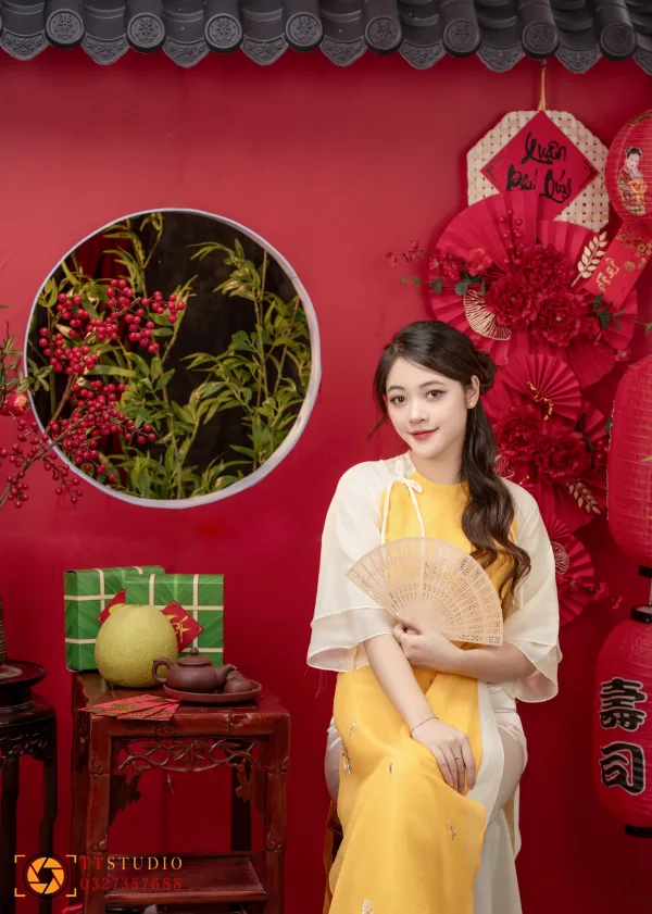 Áo dài chụp ảnh tết