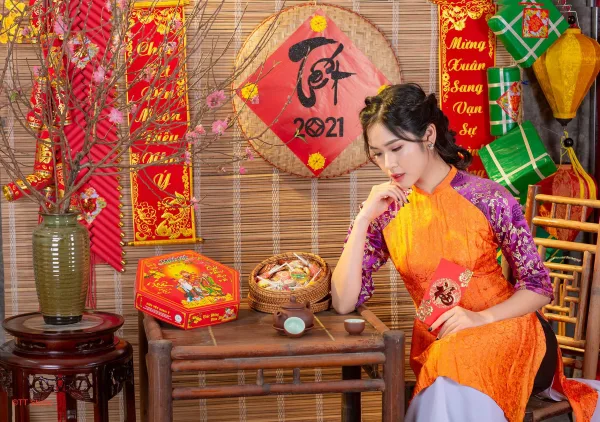 Ảnh áo dài tết