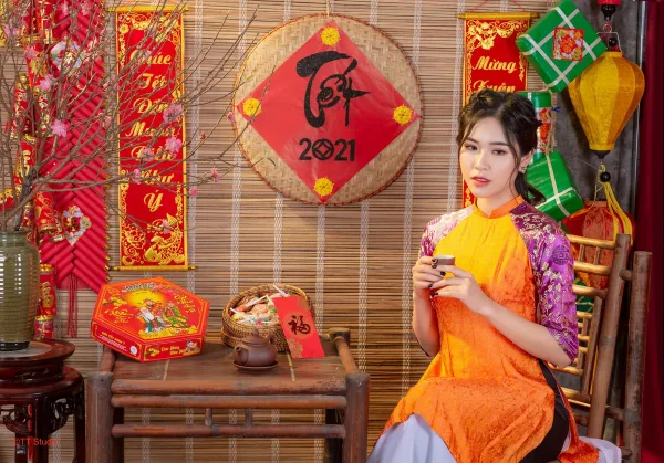 Ảnh áo dài tết
