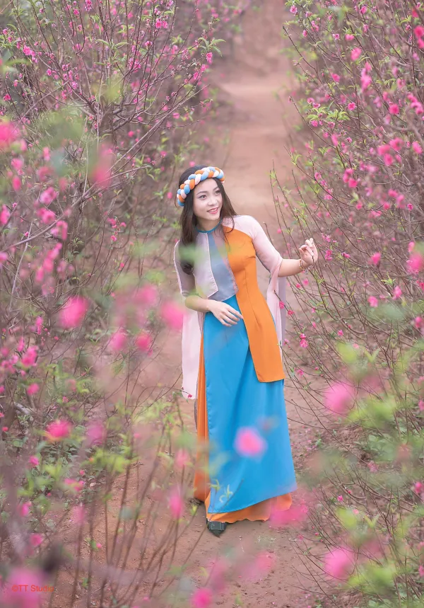 Chụp ảnh áo dài tết