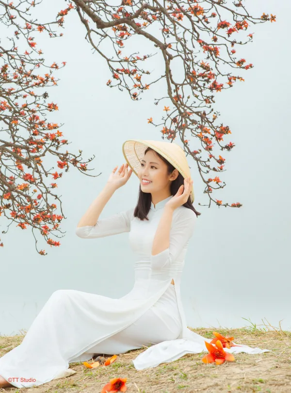 Chụp ảnh hoa gạo bắc giang