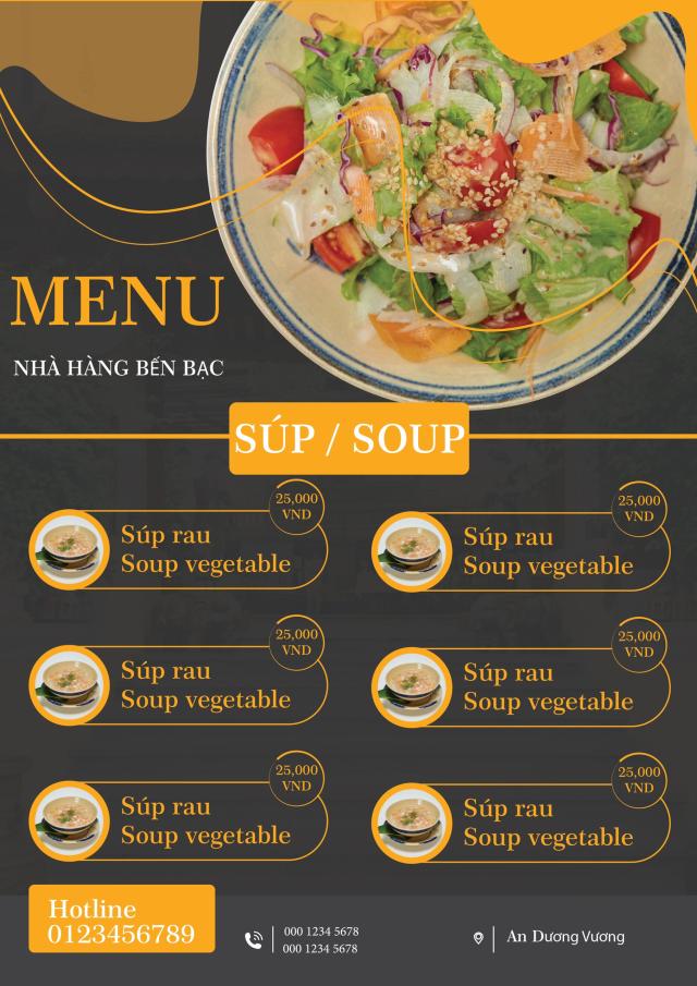 Chụp ảnh menu món ăn
